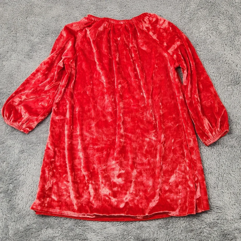 Harper Canyon Dress Girls 3 Red Crushed Velvet‎ Long Sleeve Holiday RK444399LG
